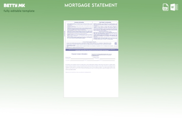 модерен стил Извештај за хипотека на банката на САД First Century во Word и PD 1